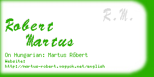 robert martus business card